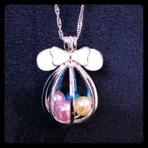 COPY - SALE! Minnie Mouse inspired pearl cage nec…